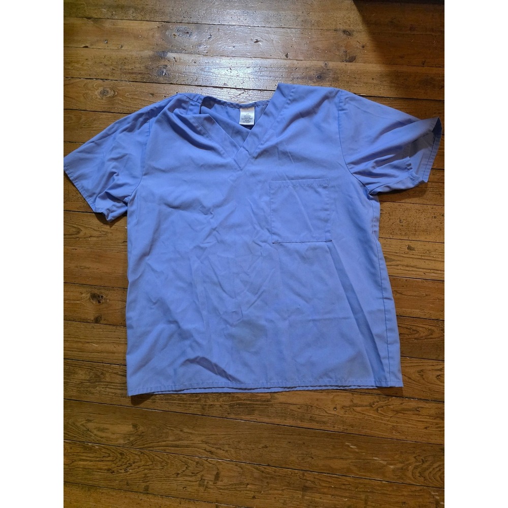 Wink Scrub Top Peri Blossom Blue V-Neck Short Sleeve Medical Uniform UZ13150T S